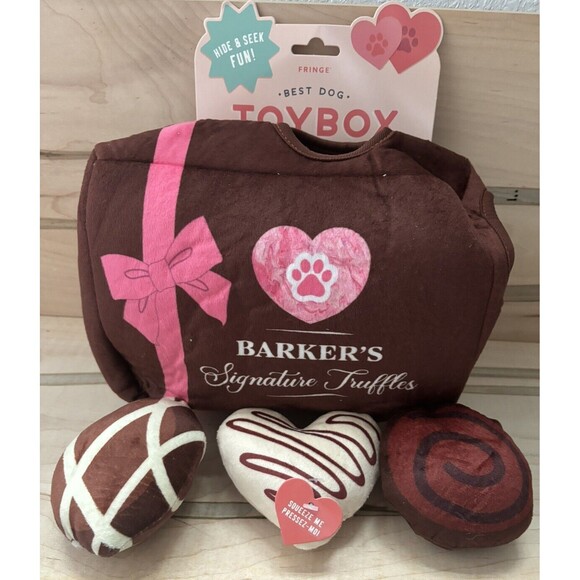 Fringe | Dog Toys Set Give Me Some Sugar & 3 Mini Squeakers Chocolate Shape - Picture 2 of 7